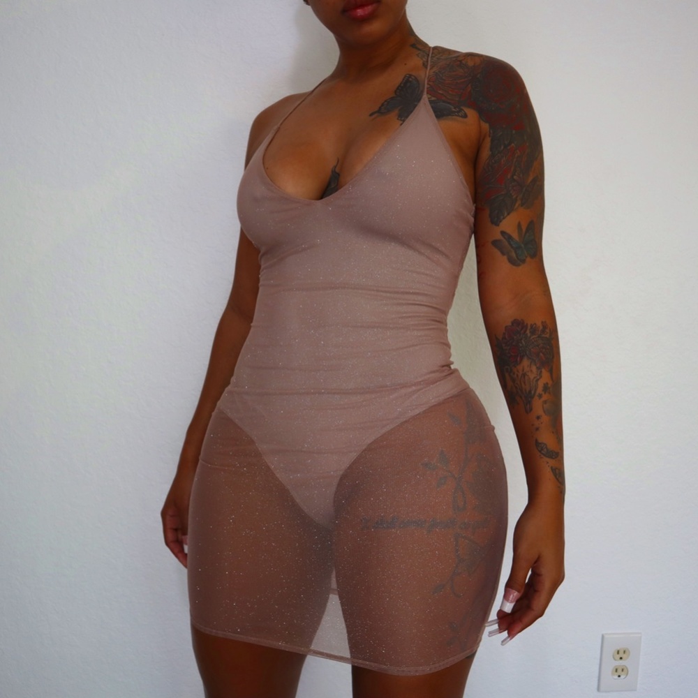 Sheer Bodysuit Dress